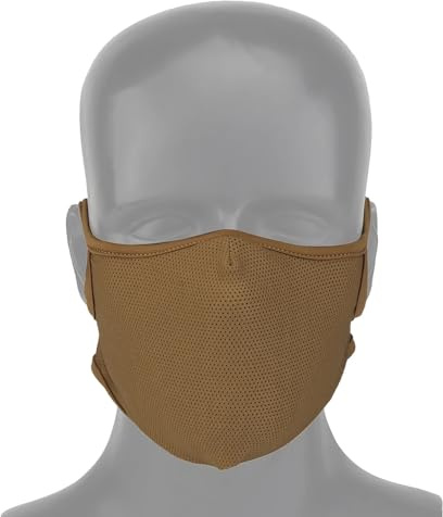 Peminkoo Airsoft Paintball-Schießmaske, atmungsaktiv, elastisch, weich, multifunktional, Outdoor, Militär, Kampf, Jagd, Reiten, Staubmasken (Khaki,M)