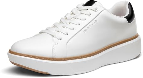 Bruno Marc Scarpe Casual Uomo con Suola Spessa,Bianco,41