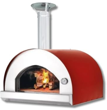 Briconess.com Forno a Legna per Pizza da Esterno a Cottura Diretta in Acciaio