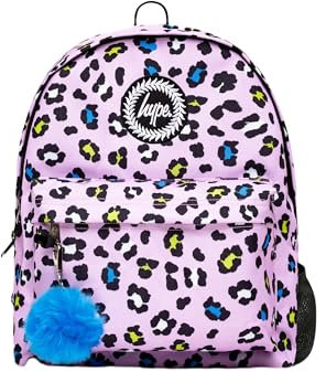 hype Leopard Print Backpack (One Size) (Lilac/Black)