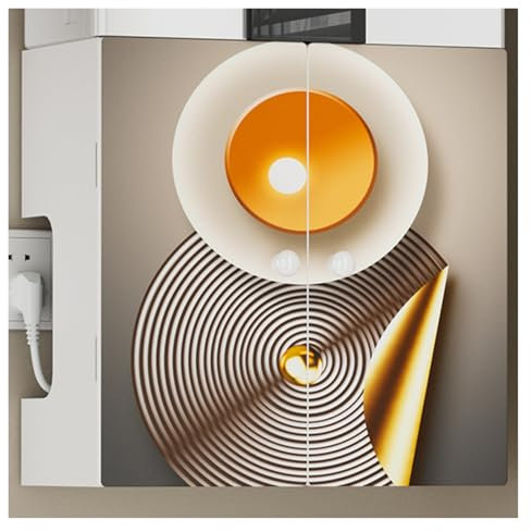 WIGING A Parete Coperture per Tubi, Forma a U Copertura per Decorazione Tubi per Interni Esterni Casa Ufficio Bagno Cucina, Scaldabagno a Gas(Style 2,37x17x35cm)