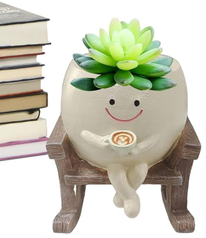 Pots de fleurs suspendus avec visage balançoire, pot de fleurs avec visage, balançoire, pot de fleurs drôle, pot de fleurs avec visage oscillant, pot de fleurs , pot de fleurs pour la maison