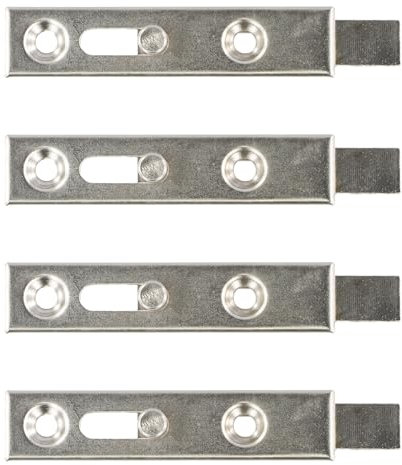 4 cerrojos metálicos para muebles con ángulo de cierre, 70 mm, pestillo para puerta interior, pestillo deslizante para atornillar, pequeño cerrojo para puertas y muebles