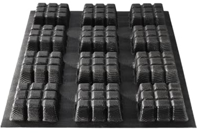 FLEXIPAN Stampo in silicone per 12 piccole tavolette – Cioccolato, Brownies, Aperitivi, Accessorio per pasticceria casa, cottura uniforme, facile da rimuovere – Dolce, salato – Porzioni singole