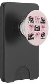 Coquette Bow Dj Disc Jockey - Tocadiscos para niña y mamá, color rosa PopSockets PopWallet para MagSafe