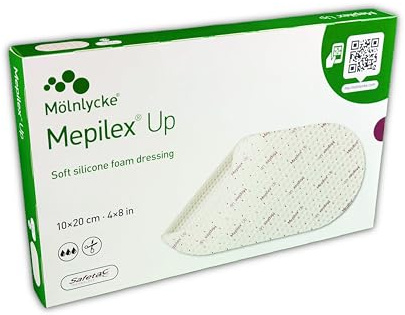 Mölnlycke, Mepilex Up 10cm x 20cm, Soft Silicone Foam Dressing