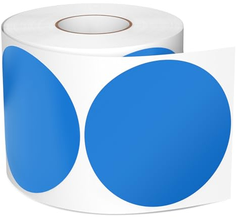 Meitaat 500 Stk Runde Aufkleber Blaue 76 mm Klebepunkte Selbstklebende | Markierungspunkte, Vinyl-Punktaufkleber Stickers, Wasserfeste Etiketten für Umzüge, Schulen, Lagerhäuser