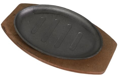 VALICLUD Plancha Hierro Antiadherente Para Bistec Barbacoa Sartén Reutilizable Ligera Con Bandeja Calentamiento Rápido y Uniforme Para Carne Casa y Exteriores