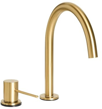 Waschtischarmatur Einhebelmischer Messing matt gold Wasserhahn Colico