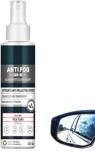 Generico Spray limpiacristales para coche, spray antivaho para gafas de esquí, 100 ml, limpiador en spray antivaho para lentes, gafas, auriculares, herramientas de limpieza para interiores y
