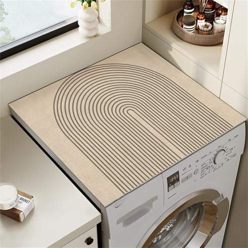 Highdi Style Nordique Housse de Protection pour Machine à Laver Top,Coussin de Machine à Laver Antidérapant Housse de Machine à Laver pour Machine à Laver Ou Sèche-Linge (Lignes,30x40cm)