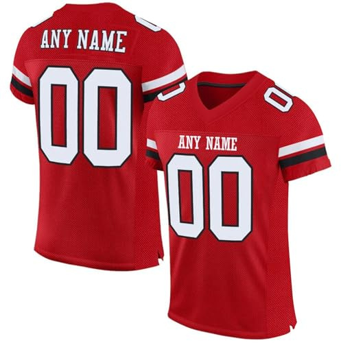 Genérico Camisetas Rugby Personalizadas para Adultos jóvenes y preescolares, Uniforme Fútbol Americano Personalizado con Nombre del Equipo número y Logotipo.