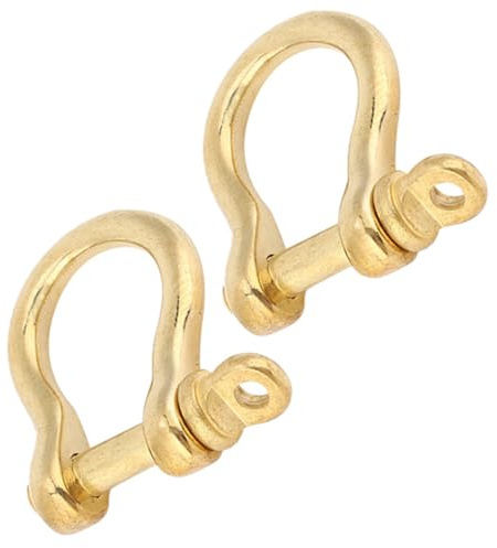 BRASS SHACKLE U TYPE GOLDEN KEY RING ANCHOR HOOK BUCKLE 10MM