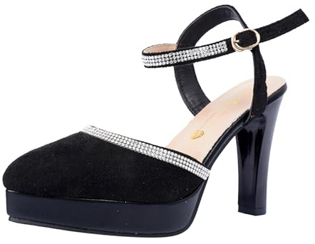 Chaussures de costume 2026, chaussures traditionnelles à talon, chaussures de danse épaisses, chaussures de mariée, ballerines à talons carrés, chaussures élégantes avec boucle à talon, Noir , 36 EU