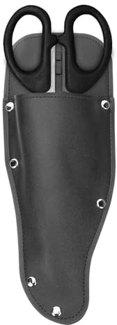 Garneck Funda para Tijeras de Podar de Cuero PU Negra Estuche Protector Portátil para Herramientas de Jardinería Funda Práctica para Tijeras de Bordar y Poda Bolsa Ligera y Duradera