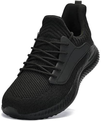 Mens Wide Sneakers - Lightweight Breathable Wide Slip on Tennis Walking Shoes Wide Width