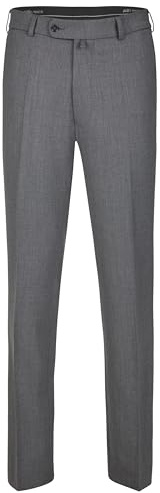aubi: Herren Businesshose Anzughose Flat Front Modell 29, Farbe:grau (54), Größe:26.5