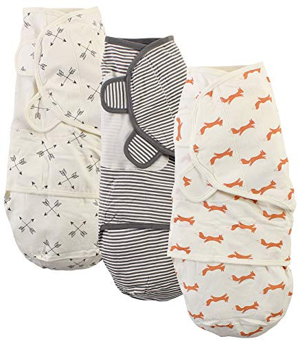 Touched by Nature Unisex Baby Wickeltuch, Bio-Baumwolle, Fuchs, 0-3 Monate