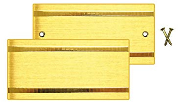 Türschild aus Messing mit Hammerschlag/Diamantschlag, gebohrt/ungebohrt mit UV-Druck (horizontal, 120x60)