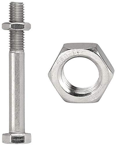 FASTON® Sechskantschrauben und Sechskantmuttern niedrige Form M16x100 Teilgewinde (2 Stück) Edelstahl A2 (V2A) Maschinenschrauben Sechskantmuttern DIN 931 / DIN 439