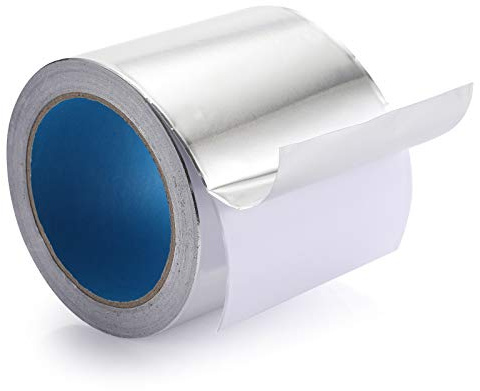 KuangBBBTools 4 x 65'(100mm x 20m) Thickness 4.0 mil/0.1mm Aluminum Foil Tape Aluminum Air Duct Tape Professional Adhesive Aluminum Foil Tape for HVAC Pipe Repairs or More