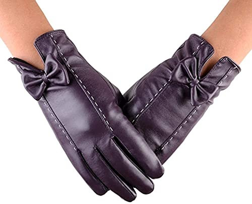 GHCXY Fingerlose Handschuhe für Erwachsene, Unisex, gestrickt, warm, schlichter Arm, glamouröse Winterhandschuhe, Lederhandschuhe, Lila, M
