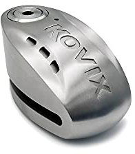 KOVIX KNX15-SS Candado disco con alarma acero inoxidable pasador Ø 10 mm. antirrobo disco motocicleta