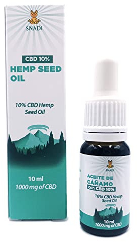 SNADI Basic - Huile de grains de chanvre 10% CBD - 10 ml - 1000 mg CBD - huile pressée à froid - BIO - naturelle oil