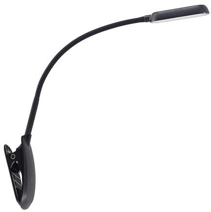 PRIOS LED Klemmleuchte Najarimit USB Anschluss dimmbar (Modern) in Schwarz (1 flammig,) - Tischlampe Tischleuchte Leselampe Nachttischlampe Arbeitszimmerleuchte