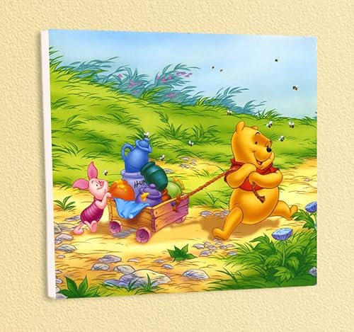 Biller Antik Winnie The Pooh Pots photo miel prairie porcelet Disney enfants plaque 4