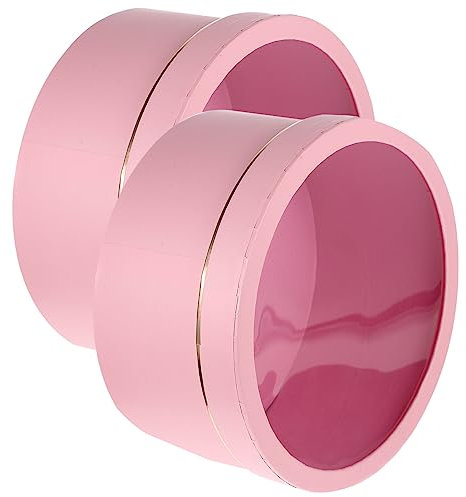 jojofuny 2piezas Cajas De Flores Transparentes con Ventana Coated para Arreglos para San Valentín Bodas y Aniversarios Presentación Bonita y Decorativa