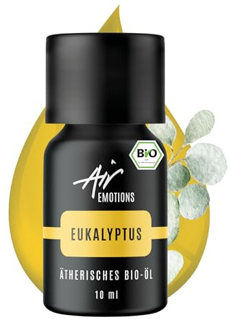 Air Creative® Eukalyptusöl Bio – 100% Naturreines Ätherisches BIO Öl | Für Inhalation & Sauna | Premium Aromaöl aus Brasilien | 10ml Glasflasche
