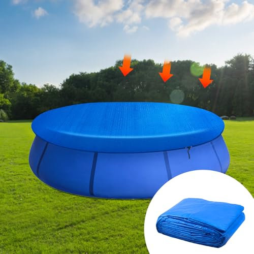 OZMI Poolabdeckung rund 460 cm Durchmesser über 15ft dem Boden runder Pool, aufblasbare Poolabdeckungen, Whirlpool Spa Poolabdeckungen für wasserdichte und staubdichte Gesamtlänge Poolabdeckung 530cm