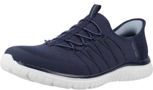 Skechers Hands Free Slip-ins Virtue-Glow, Scarpe da Ginnastica Donna, Navy Mesh, 36 EU
