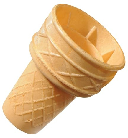Bazko Kanadischer Waffelbecher Mittelgroß 7,8 cm / 5,6 cm | 450 Stück | halbsüße Eiswaffeln | knusprige Eiswaffel für Softeis, Gelato, Sorbet | vegan