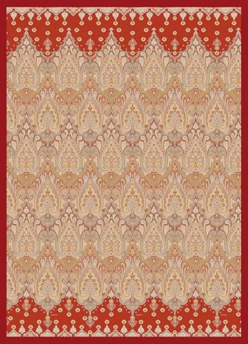 Bassetti ISOLABELLA Plaid aus 100% Baumwolle in der Farbe Rosso R1, Maße: 155x220 cm - 9330127