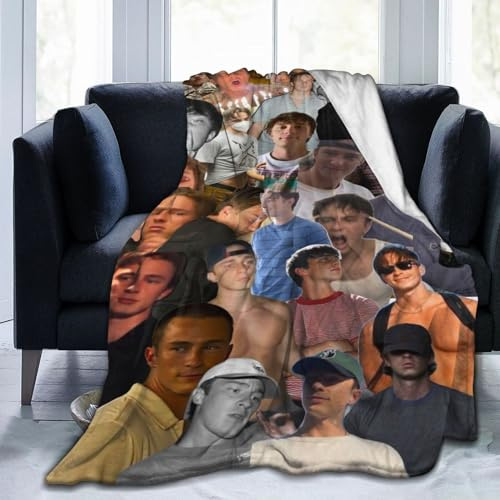 QapLWczK Decke Drew Actor Starkey Überwurf, Flanelldecken, warm, weich, gemütlich, flauschige Decke für Bett, Sofa, Couch, Camping, Reisen, Geschenkdecken für alle Jahreszeiten, 101,6 x 76,2 cm