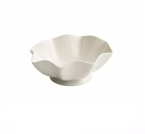 Ensaladera Ensaladera de Porcelana Blanca, Cuenco en Forma de Flor, frutero Moderno y Moderno, Cuenco de Postre, Cuenco de Sopa, Cuenco de Verduras, Plato Ensaladera Extragrande