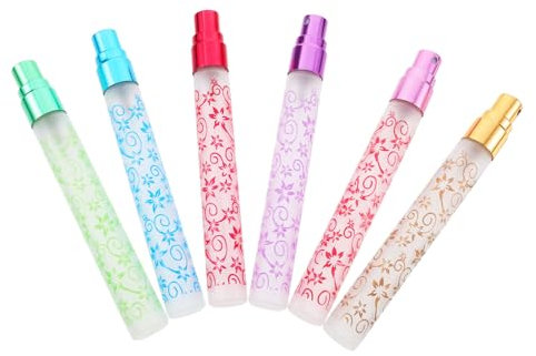 Gogogmee 6stücke Reise Parfümzerstäuber Sprühflaschen Aus Glas Nachfüllbare Kleine Kosmetik Sprayer Fläschchen Für Gesichtsspray Haarspray Leicht Tragbar Auslaufsicher Wiederverwendbar
