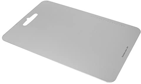 KIMISS Tabla de Cortar, Acero Inoxidable 304 de Doble Cara Tablas de Cortar Grandes y Fáciles de Acero Inoxidable Limpieza para Cocinar Cocina Tablas M Picar Hornear Pastelería