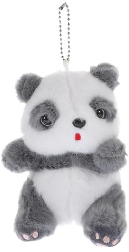 KONTONTY Schlüsselanhänger Panda Stofftier Hängen Tasche Rucksack Ornament Plüsch Tier Schlüsselanhänger Panda Anhänger Dekorativ Hängen Plüsch