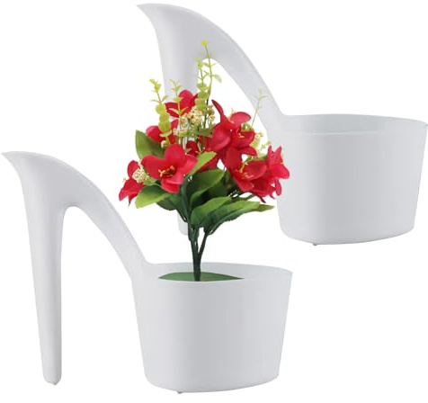 Pflanztopf für Fersenschuhe - Pumpenform Blumentopf aus Harz | Blumentöpfe für Damenschuhe Deko, Unterstützung für Sukkulenten innen und d