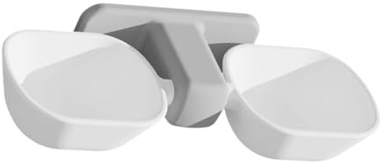 1 ciotola per gatti sospesa in plastica ecologica, dispenser per cibo da parete per gatti, pulizia per l'alimentazione in assenza