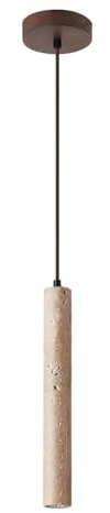 DLGLOLIN Lampada a sospensione in Travertino Giallo Naturale Lampada a Sospensione Retro G9 Luce Calda Lampadario Creativo Pietra Soffitto per Camera da Letto Cucina Soggiorno