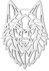 Dreamtimes Edelstahl-Wolfskopf-Brosche filigrane gotische Brosche Schal Kleid Revers-Anstecknadeln für Männer und Frauen strapazierfähiges Unisex-Accessoire einzigartiges Geschenk