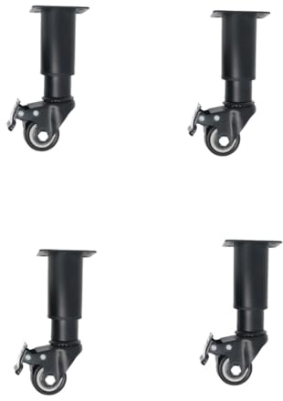 Kalttoy 4 patas ajustables para muebles con ruedas para armario, mesa de café, soporte de TV