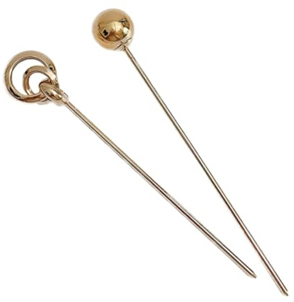Gogogmee Lot De 2 Fourchettes à Cheveux En Métal Doré Style Coréen, Épingles Vintage Décoratives, Taille Standard, Pour Femme, Coiffure Quotidienne Et Cosplay, Design Simple Et Chic