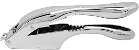 ANKROYU Garlic Press Stainless Steel 2 in 1 Dolphin Design Kitchen Tool for Crushing Mincing Garlic Ginger Nuts with Non Slip Handle Easy to Clean Aluminium Alloy