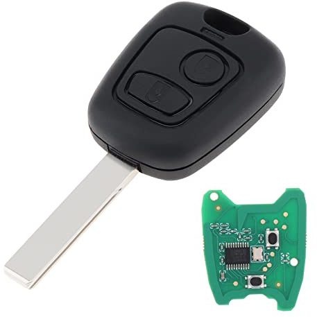 ePathChina® 433MHz 2 Tasten Fernbedienung Autoschlüssel mit PCF7961 Chip und HU83 Klinge für Citroen 73373067C / Peugeot 307 2000-2017