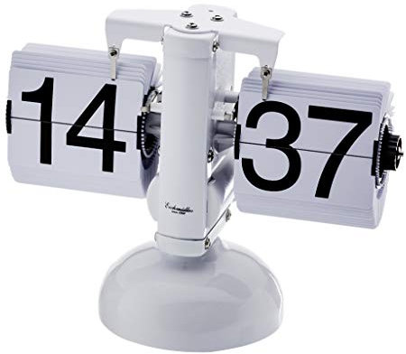 Eichmüller since 1950 Retro Flip Uhr - Tischuhr - weiß weiß